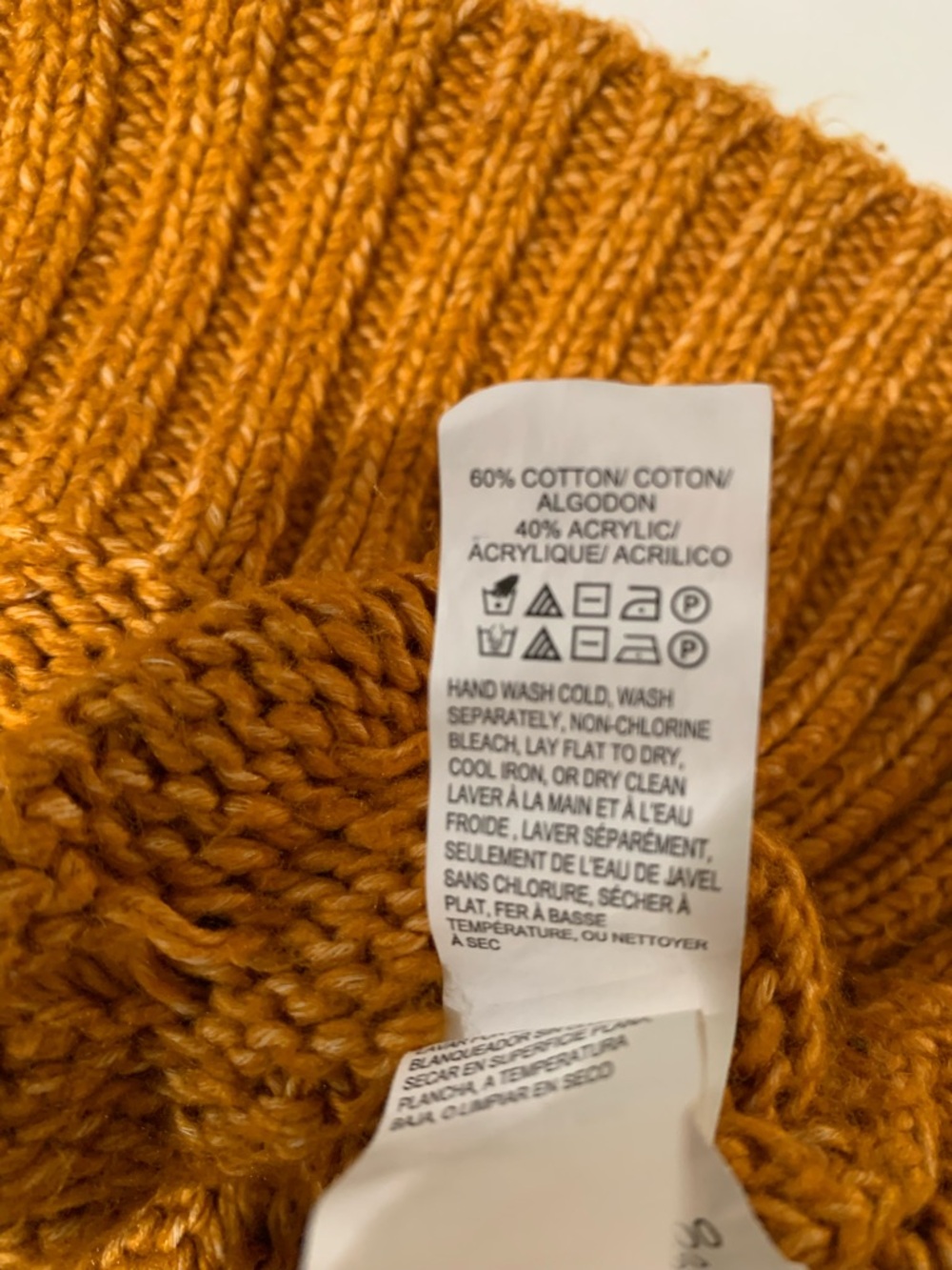 Lucky Brand Women's Soft Quinn Cable Knit Sweater, Mustard, Boxy Cropped Cozy, M - Picture 7 of 7